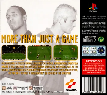 International Superstar Soccer Pro 98 (US) box cover back